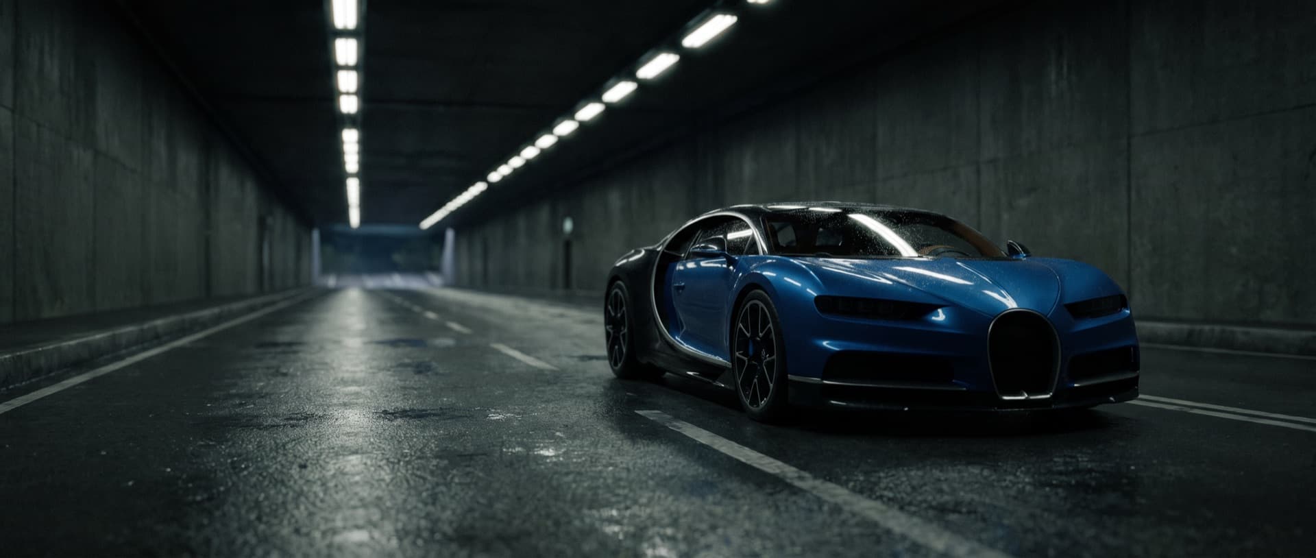 The road in 2016 — tunnel night